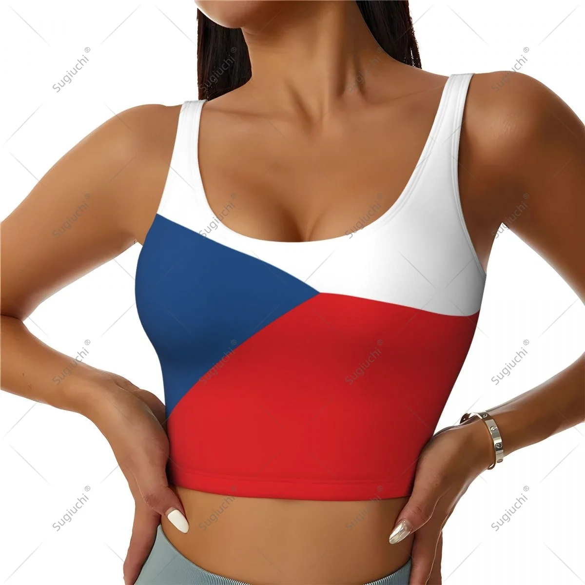 

Czech Republic Flag Women Girl Activities Sports Vest for Female Yoga Vest Workout Vest Lightweight Trendy