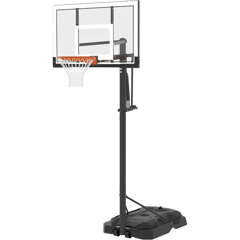 

Portable Basketball Hoop, 54 Inch Steel-Framed Acrylic Backboard Basketball Training Equipment Basketball Hoop