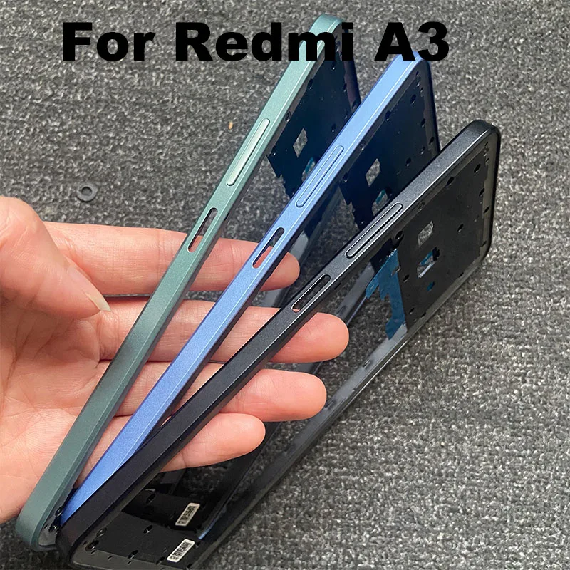 For Xiaomi Redmi A3 Middle Frame Front Bezel Cover Chassis Housing Back Plate LCD Holder Replacement