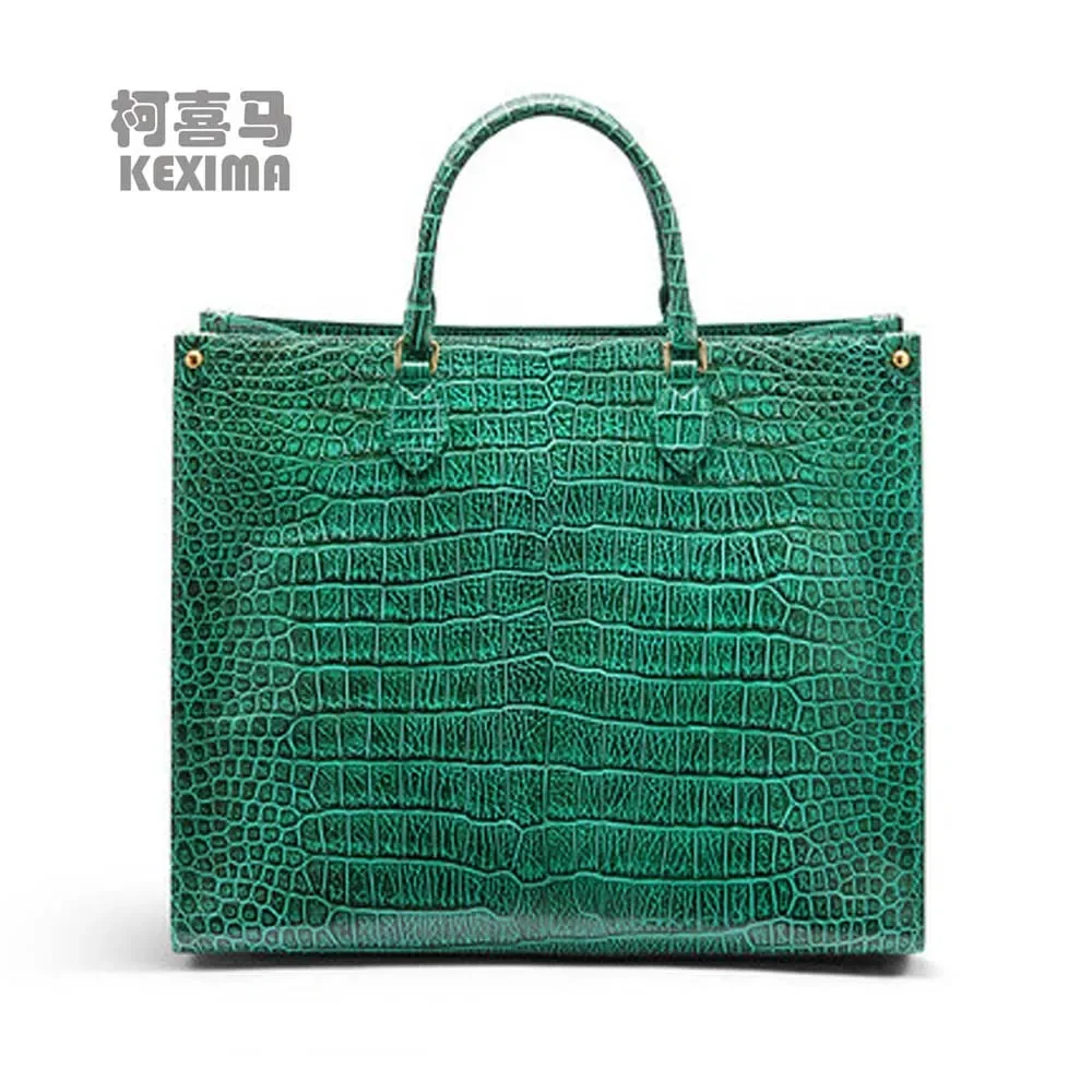 gete Pure manual crocodile Female bag  new large capacity women handbag fashion Female crocodile