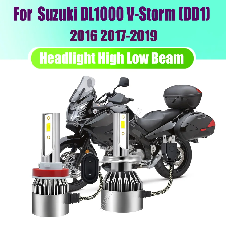 

H9 H7 Headlight LED Bulbs -provide you with awesome night brightness For Suzuki DL1000 V-Storm (DD1) 2016 2017 2018 2019