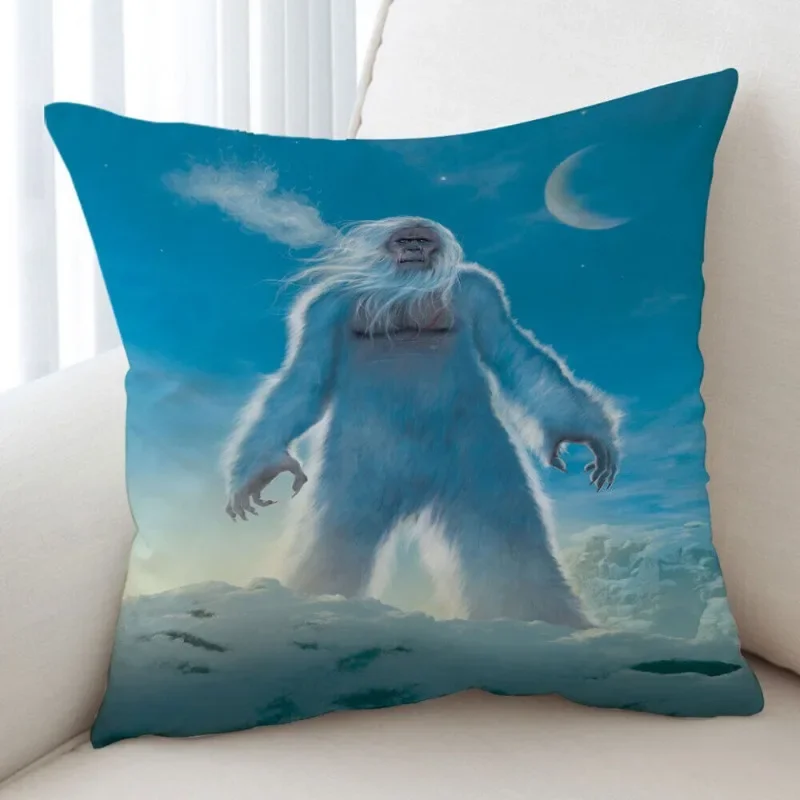 Cushion Covers 45X45CM Cool Art Animals Scary Mens Guys Skull Lighthouse Monster