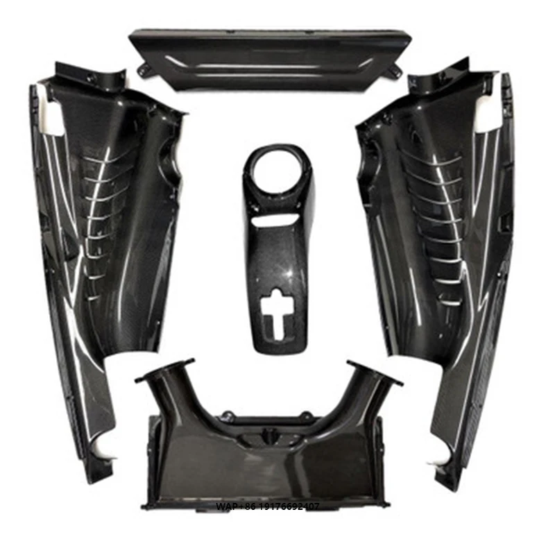 

Dry Carbon Fiber 5pc Engine Bay Cover Trim forFerrari 488 GTB Spyder Dry Carbon Fiber Intake Pipe High Quality