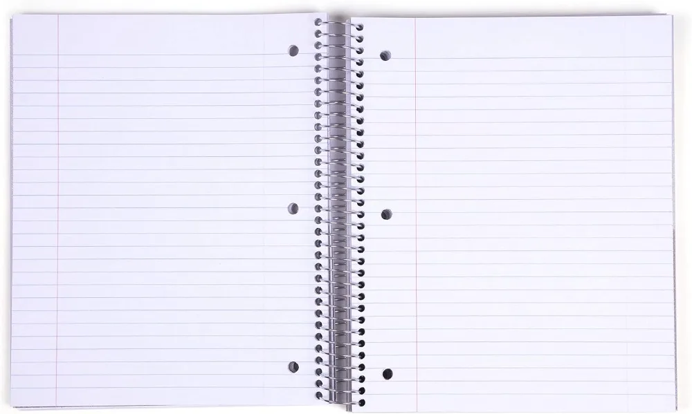 Durable 5-Subject Spiral Notebook, Wide Ruled, Spring Pink, 200 Sheets