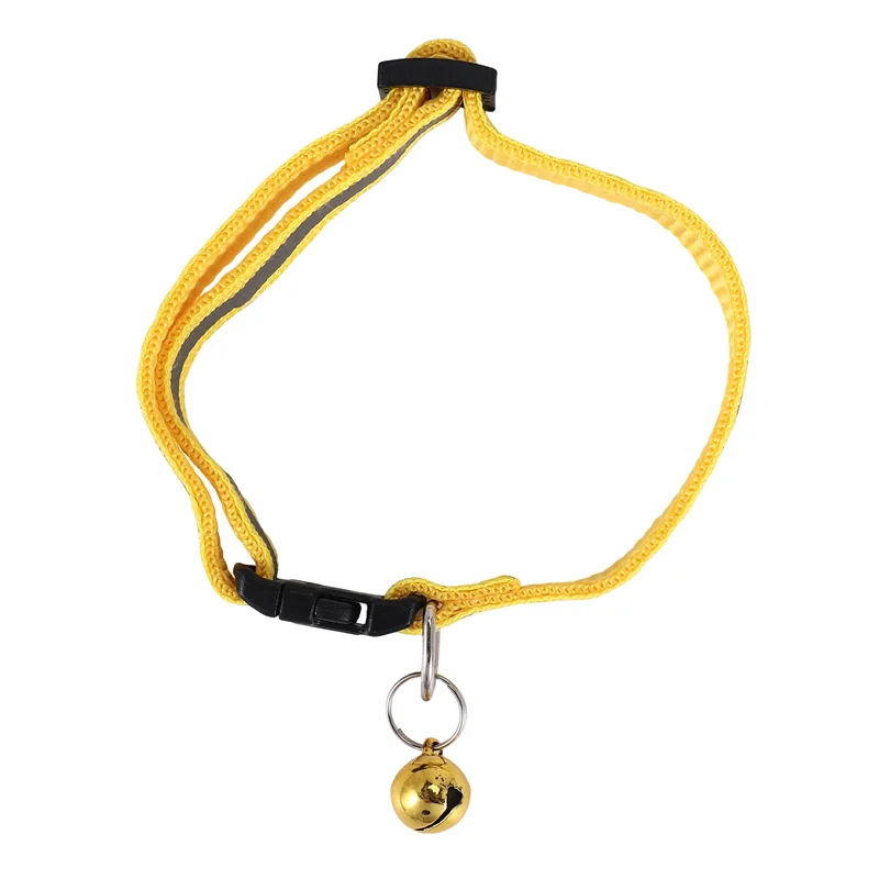 ¡Promoción! Hebilla de liberación de seguridad de Collar reflectante ajustable para mascotas con campana para perro gato