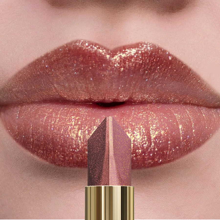 1 lápiz labial metálico brillante de dos tonos, tinte de labios nacarado mate, labios de larga duración, maquillaje de labios para personas mayores, regalos, brillo de labios Coste