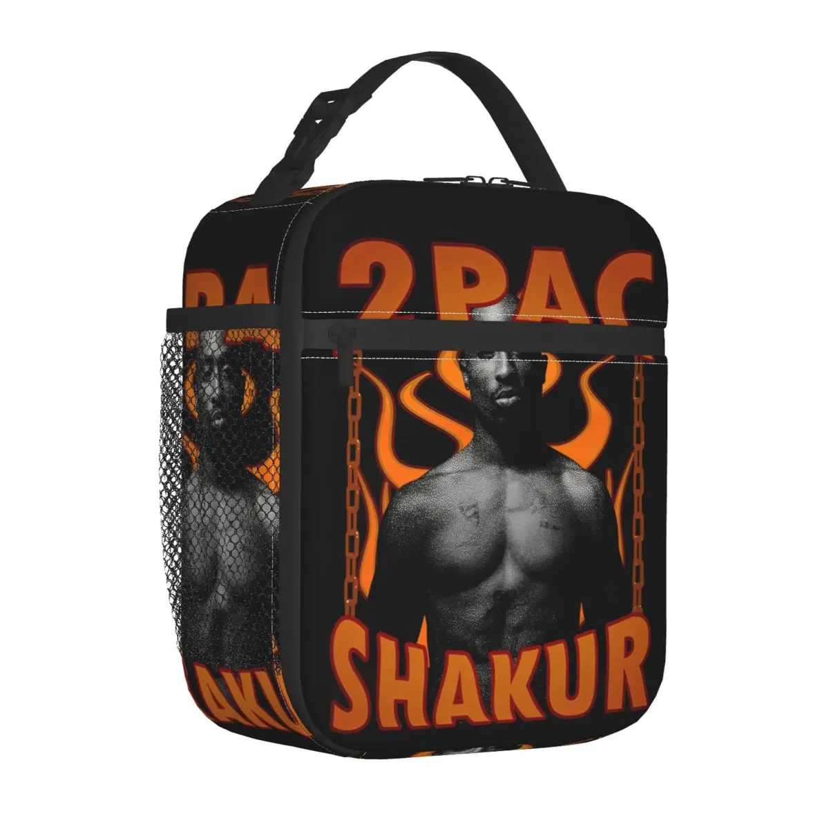 Tupac Music Insulated Lunch Bags Leakproof Hip Hop Reusable Thermal Bag Lunch Box Tote Work Travel Food Bag