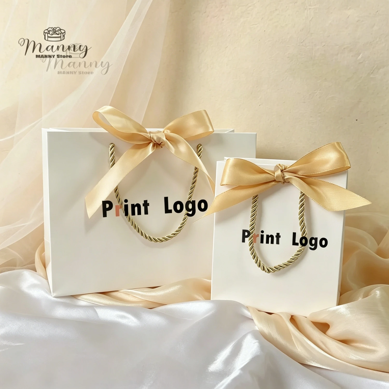 10 Pcs Custom Logo Gift Bag Packaging Box For Small Businesses Valentines Day Paper Bag Favors Boxes Wedding Birthday Flower