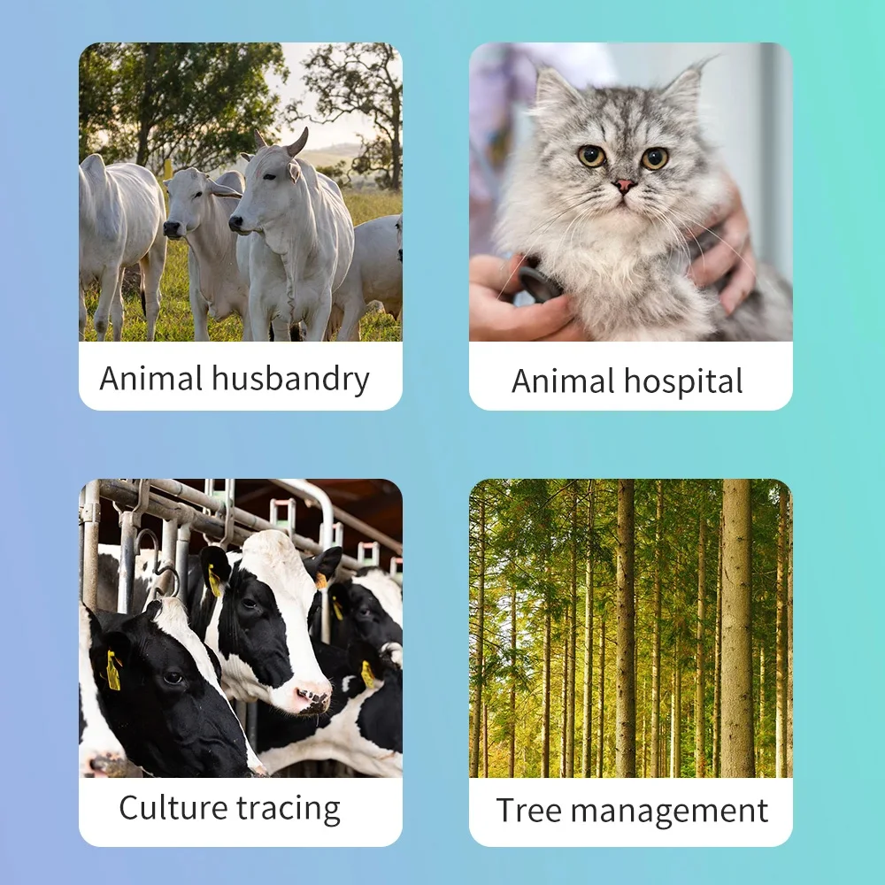 Lecteur RFID portatif pour animaux, 134.2KHz/125kHz, Scanner EMID FDX-B pour chien, chat, puce en verre pour animaux de compagnie, lecteur d'étiquettes USB Bluetooth