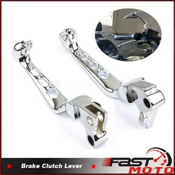 Clutch Brake Lever Handle Aluminum For Harley Touring Sportster XL883 1200 Softail Heritage Motorcycle Brake Hand Control Levers
