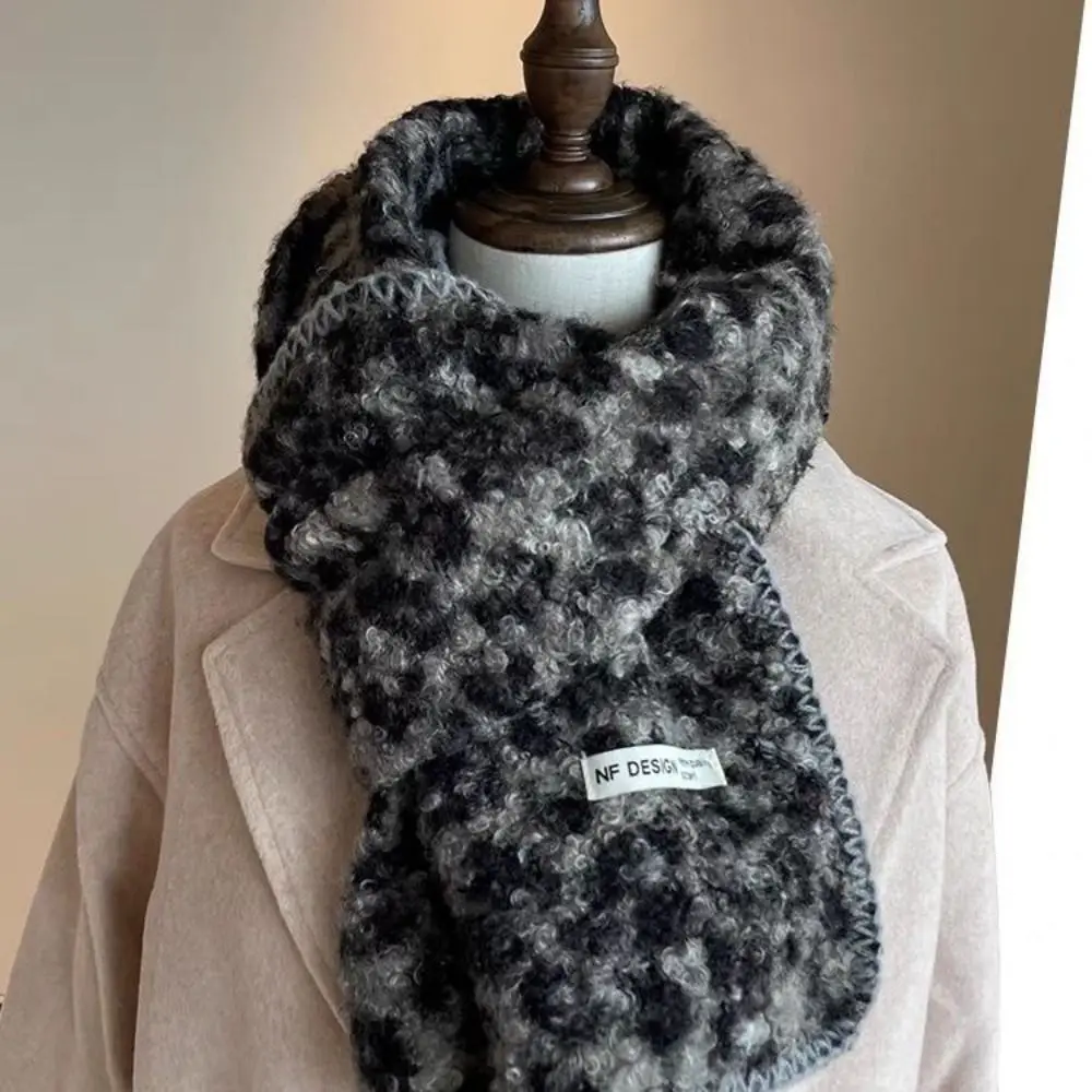 Nuovo 180*30 cm di Spessore Sciarpa di Pelliccia di Mohair Inverno Cashmere Leopardo Dot Scialle Sciarpa di Modo di Alta Qualità Più Caldo Pashmina Delle Donne