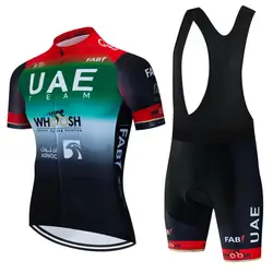 2024 NEW UAE Summer Cycling Jersey Sets Men's Bicycle Short Sleeve Cycling Clothing Bike maillot Cycling Jersey + Bib Shorts