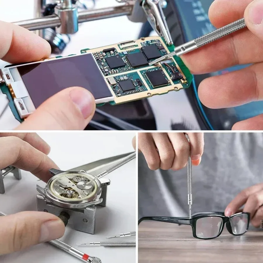 0.8-1.6mm Stalen Schroevendraaier voor Horloge Repareren Draagbare Horloge Gereedschap Band Verwijderen met Mini Link Pins Horlogemaker gereedschap