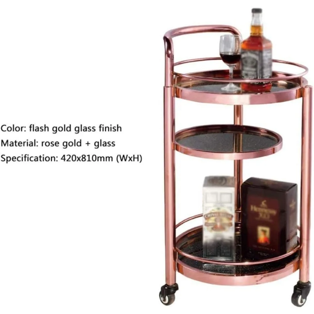 Serving Trolley Kitchen Trolley Hotel Restaurant Delivery Car/Solid Wood Wine Cart/Tea Cart/Snack Car/Cake Car/Multi-Function Ra