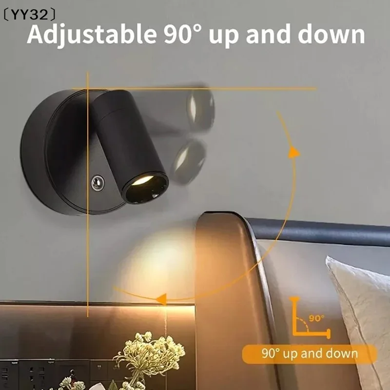 Spotlight Touch 2000mAH Magnetic Base Led Wireless Wall Light USB Rechargeable Wall Mounted Cabinet〔YY32〕