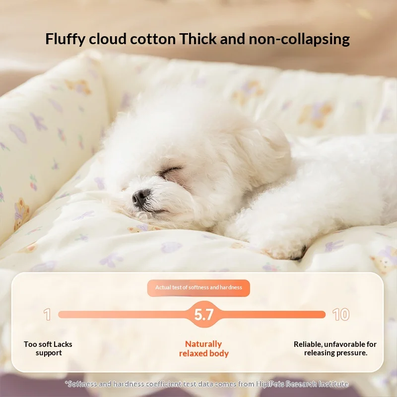 Cama cuadrada de encaje para perros pequeños, antideslizante lavable - imagen 4