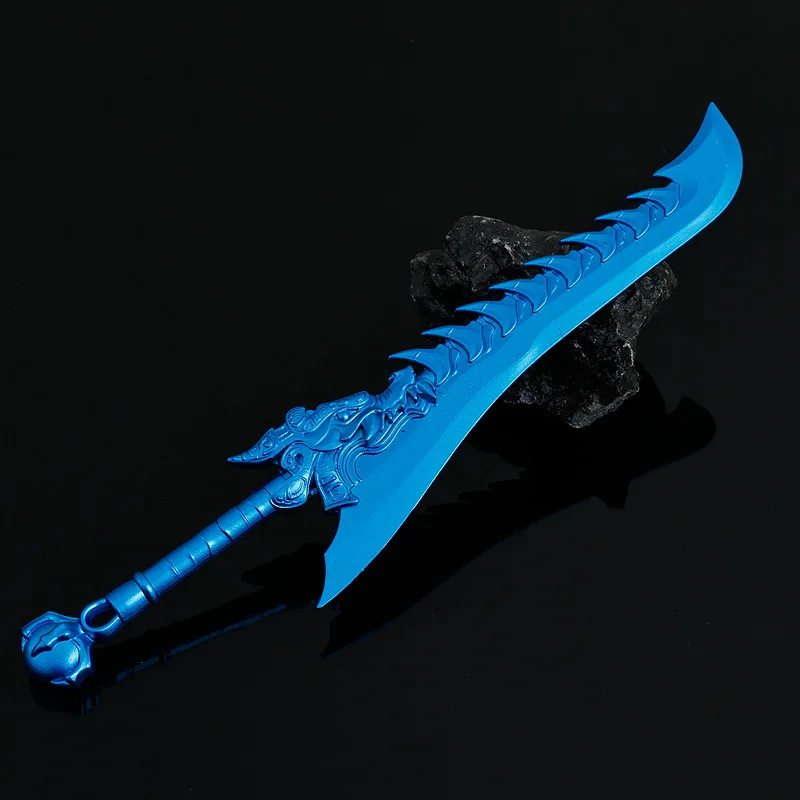 22 CM Ne Zha 2 Chinese Anime Randapparatuur Ao Guang Wapen Draak Tanden Mes Volledig Metalen Ambachtelijke Model Collectible Ornament jongen Speelgoed