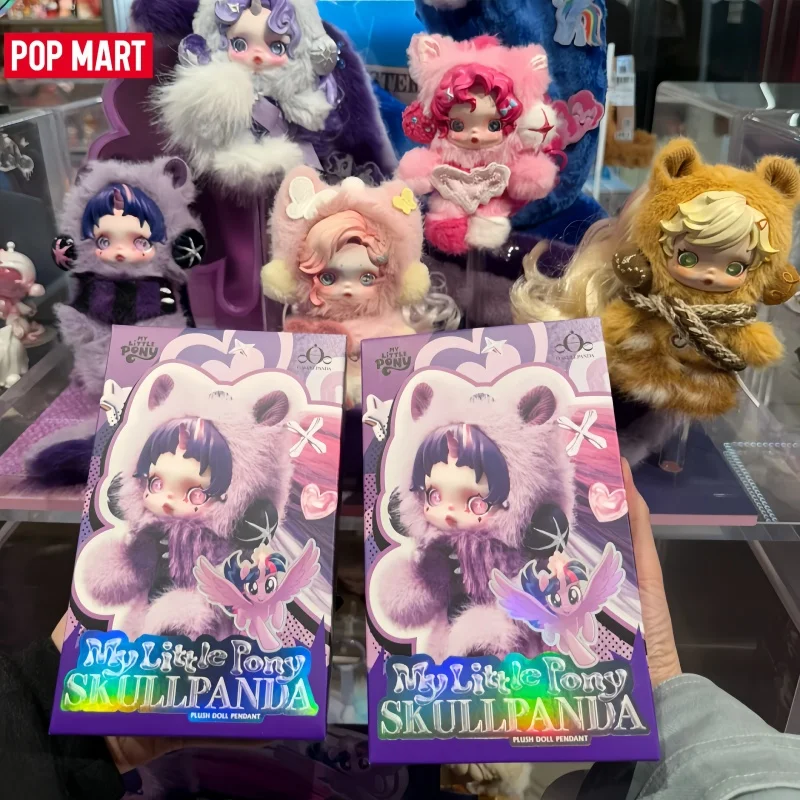 

Pop Mart Skullpanda X My Little Pony Series Plush Doll Pendant Mystery Box Genuine Blind Box Guess Toys Bag Ornament Figurines
