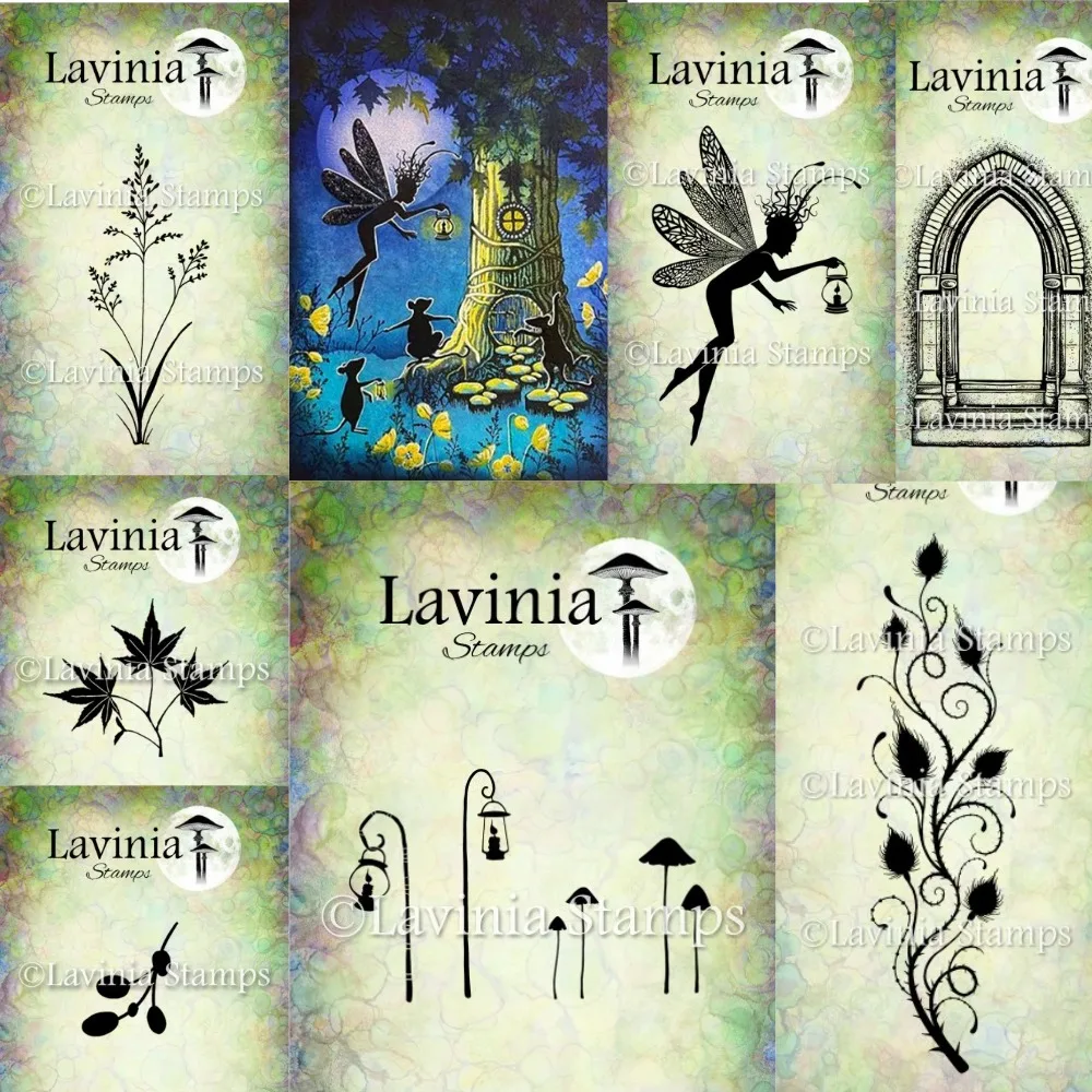 

Leaf and Elves Houses clear silicone stamps for DIY scrapbooking bullet journal craft supplies stamp photo album card making