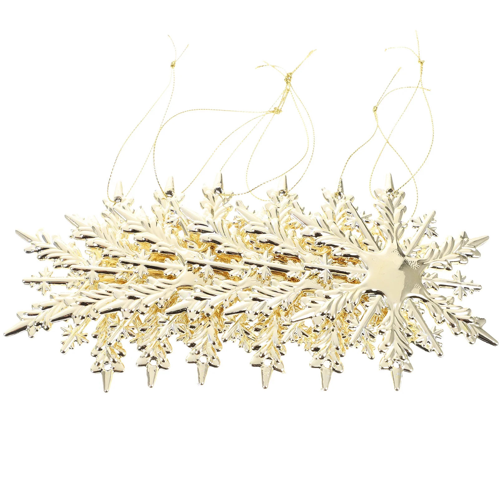 

6Pcs Solid Snowflake Hanging Ornaments Christmas Tree Decorations Xmas Pendants Holiday Party Decor Window Hanging Xmas Tree
