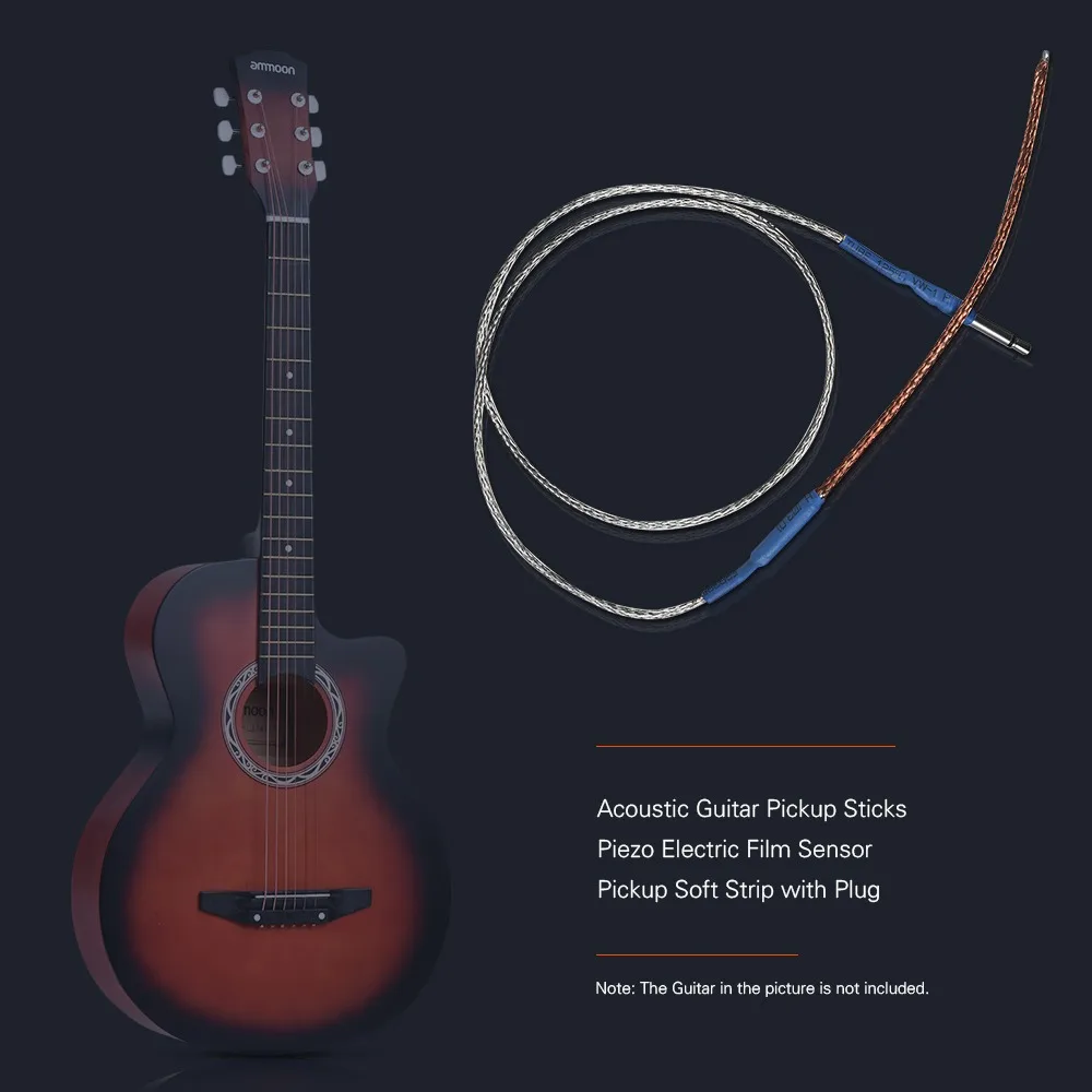 

Flexible Cable​ ​Piezo Electric Film Sensor​ ​With Plug​ ​Easy Replacement​ ​Acoustic Guitar Pickup​ ​For EQ Equalizer​