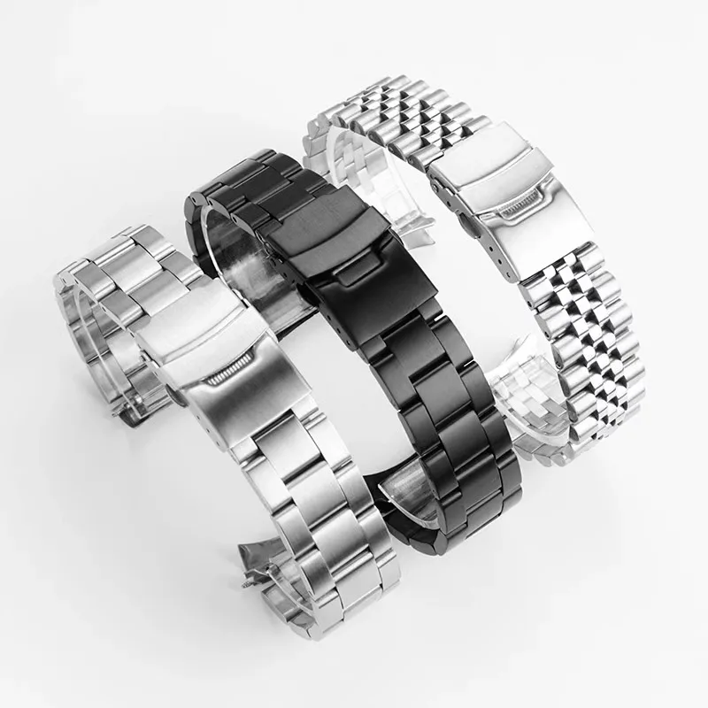 Ремешок для часов из нержавеющей стали 20 мм 22 мм для Casio MDV-107 MDV-106, ремешок для дайвинга, металлический ремешок с изогнутым концом, браслет со складной застежкой