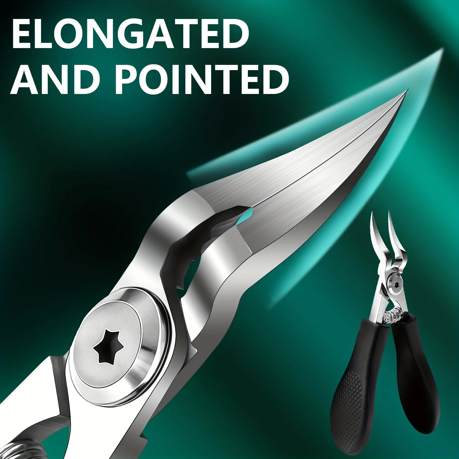 

Stainless steel nail clippers, embedded manicure tools designed for thick and hard nails in adults