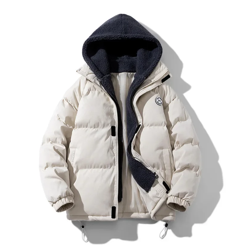 Manteau en coton à capuche deux pièces pour hommes, robe pour jeunes, vêtements de vacances d\'hiver, nouveau, 2023