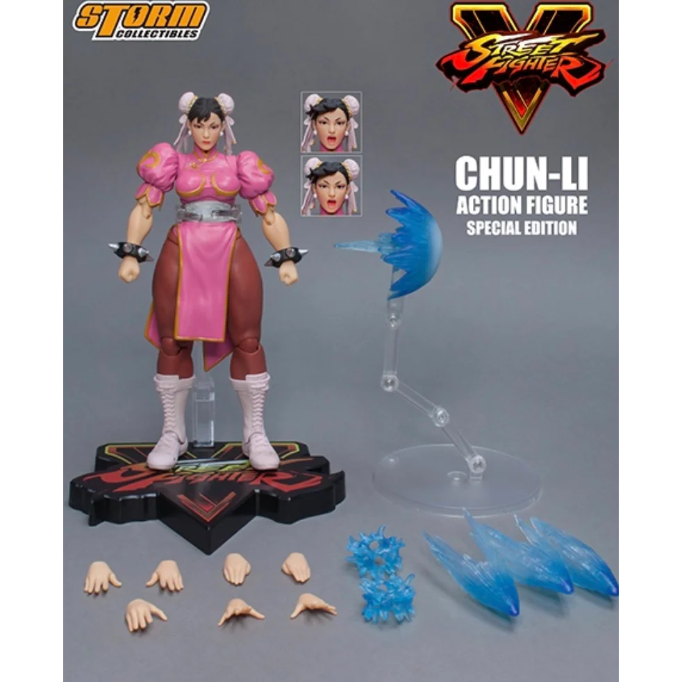 

In Stock Original Storm Toys 1/12 Street Fighter V Pink Chun-Li Limited Edition Game Character Model Movable Doll Art Collection