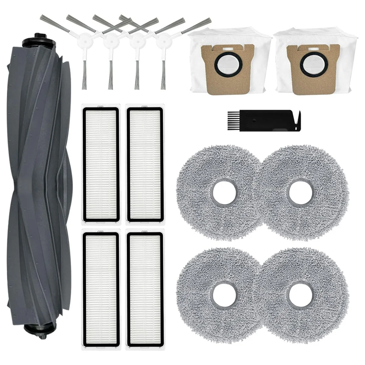 Accessories Kit for L10S Ultra / L10 Ultra Robot Vacuum Cleaner Main Side Brush HEPA Filters Mop Pads Dust Bags