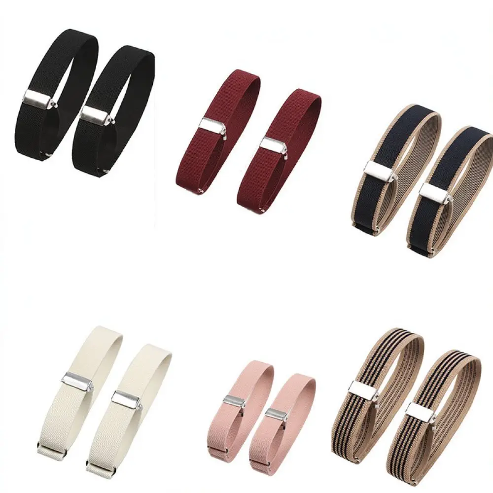 Elastic Arm Band For Shirt Sleeves Adjustable Cuff Holder Non Slip Metal Clip Essential Accessory For Professional Men