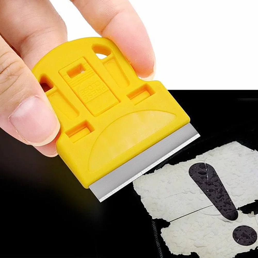 30PCS Metal Plastic Blades Safety Razor Scraper Glue Knife Glass Cleaner Replacement Carbon Steel Blade Floor Cleaning Tool E49