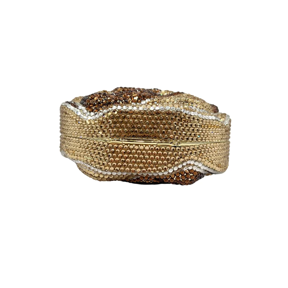 Flat Base Rhinestone Bud Clutch, Crystal Flower Design Evening Bag for Women. OEM Custom Party Purse, Low MOQ Wholesale from Fac - view 3