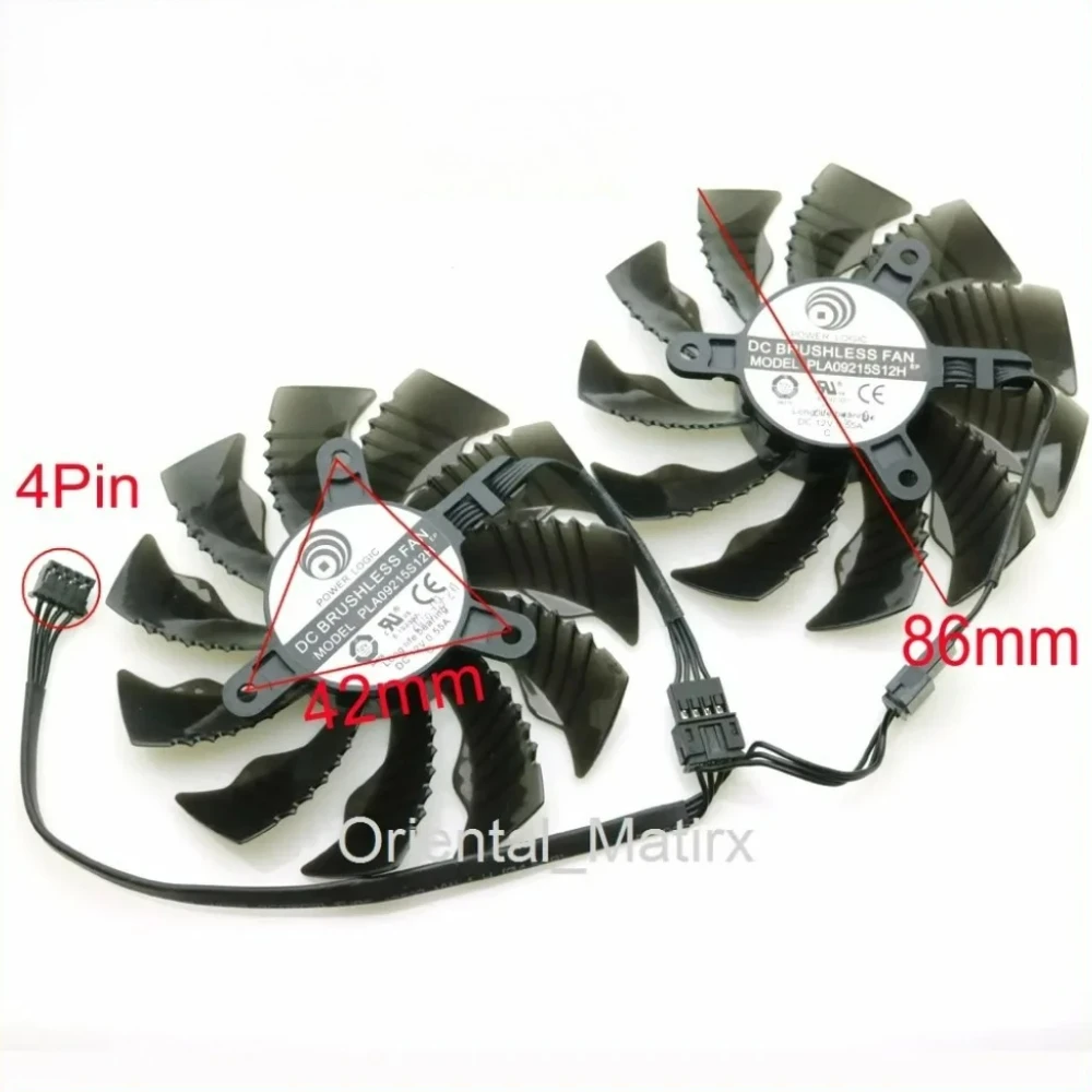 PLA09215S12H 86mm 12V 0.55A 4Pin VGA Fan For Gigabyte GTX1050TI GTX1050 GTX1060 GTX1060WF2OC Graphics Card VGA Cooling Fan