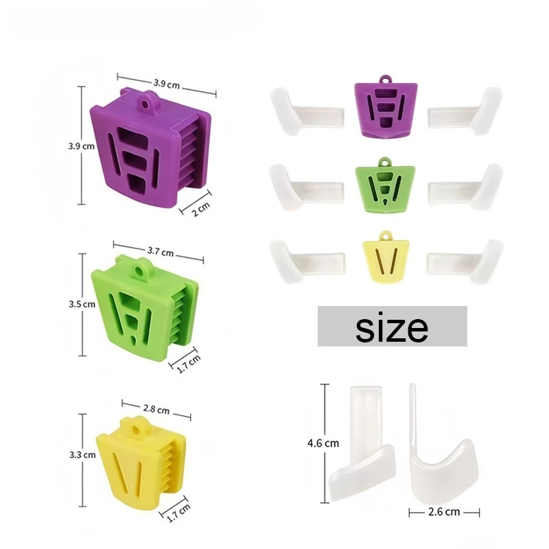 1Set Dental Tongue Retractor Set High-Temperature Resistant Intraoral Retainer Adult and Pediatric Bite Pads Oral Materials