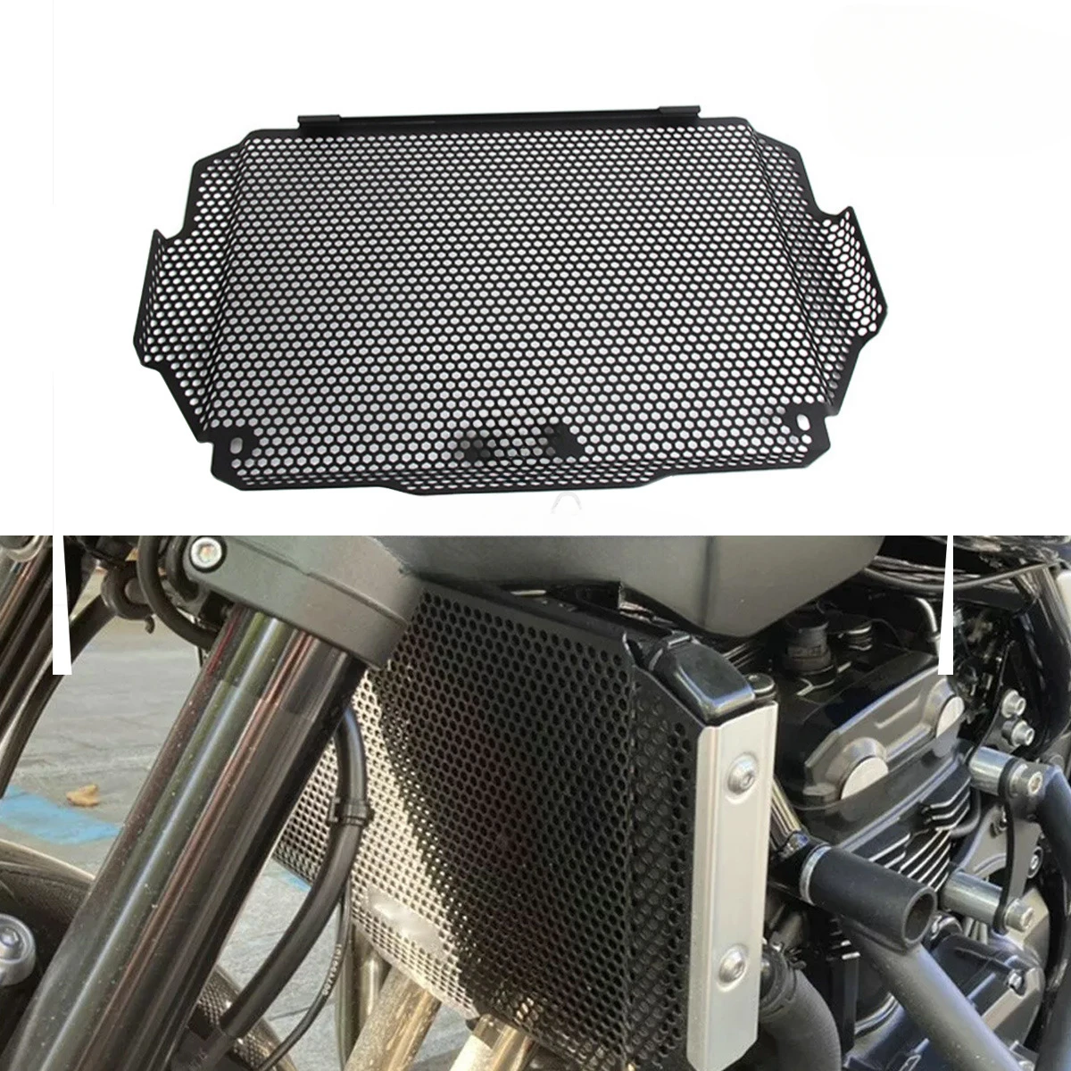 Suitable for Motorcycle Water Tank Mesh Cover Z900 Black Modified Radiator Anti Sand Stone 17-23