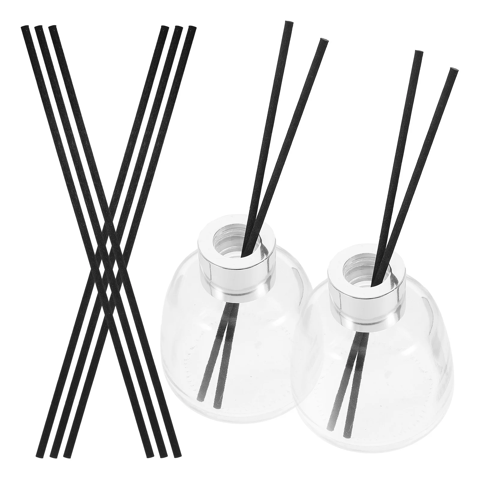 

1Set Essential Oil Diffuser Bottle Clear Glass Refillable Aromatherapy Containers for Homemade Perfume DIY Scented Decor Room