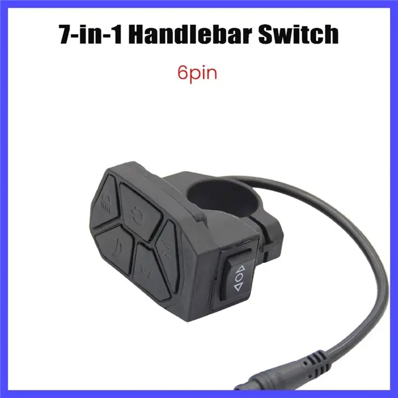NEW HOT In Stock-Turn Signal Horn Headlight Button 7 In 1 6 Pin Handlebar Switch For Iscooter IX3 IX4 Smartgyro Z-Wheel Electric