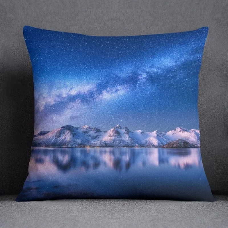 Snow Sky Pattern Collection  Polyester  Gift Home Office Decor  Bedroom Sofa Car Cushion Cover case