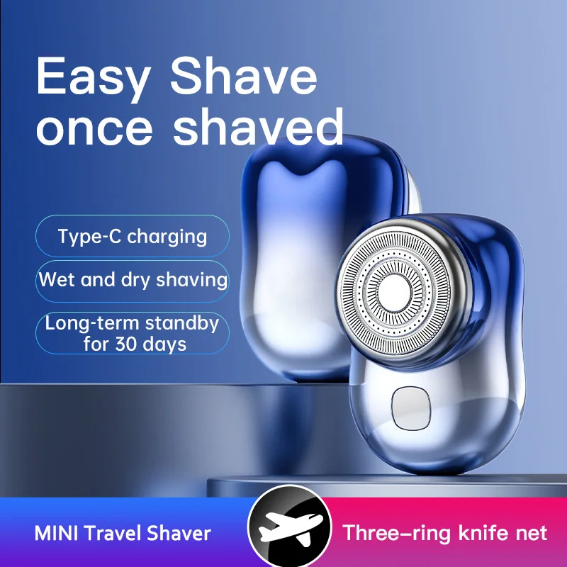 Men's razor mini portable shaver travel led digital display charging men's razor portable car electric shaver