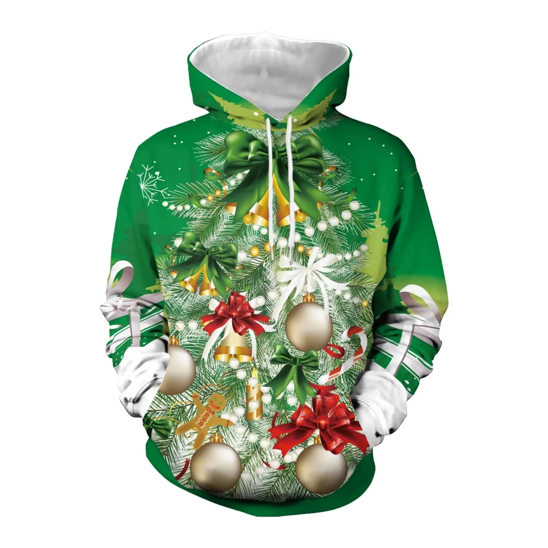 Santa Claus graphic hoodie for Christmas 3D Print Spring And Autumn Fashion Leisure Streetwear Men's And Women's Y2K Hoodies