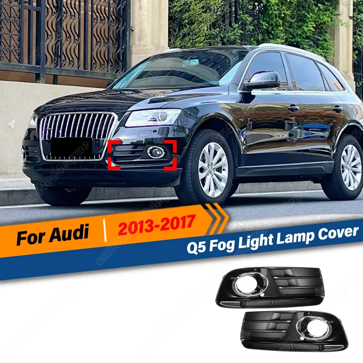 

Для Audi Q5 2013 2014 2015 2016 2017 передний бампер противотуманная фара крышка лампы 8R0807681 8R0807682 решетка переднего бампера