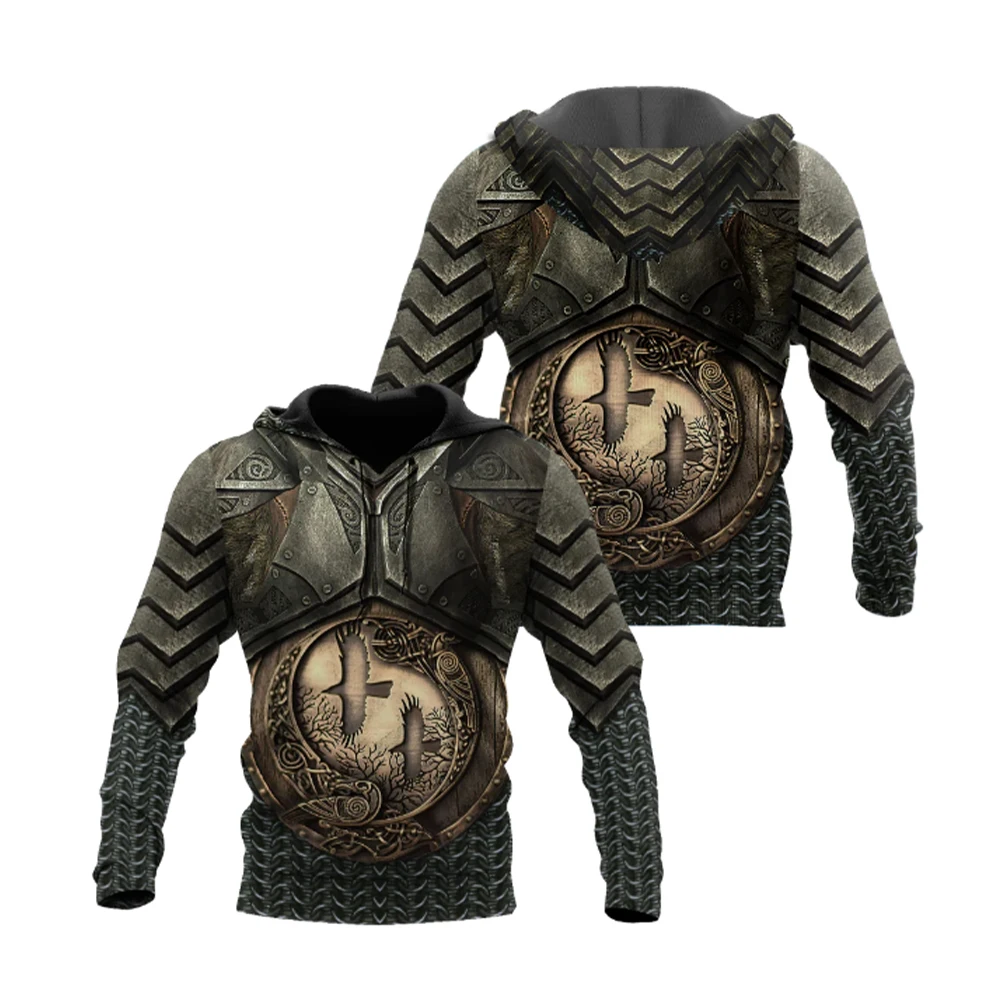 

Men's 3D printed war god armor men's hoodie Harajuku hoodie street men's casual hoodie fashionable men's seasonal clothing