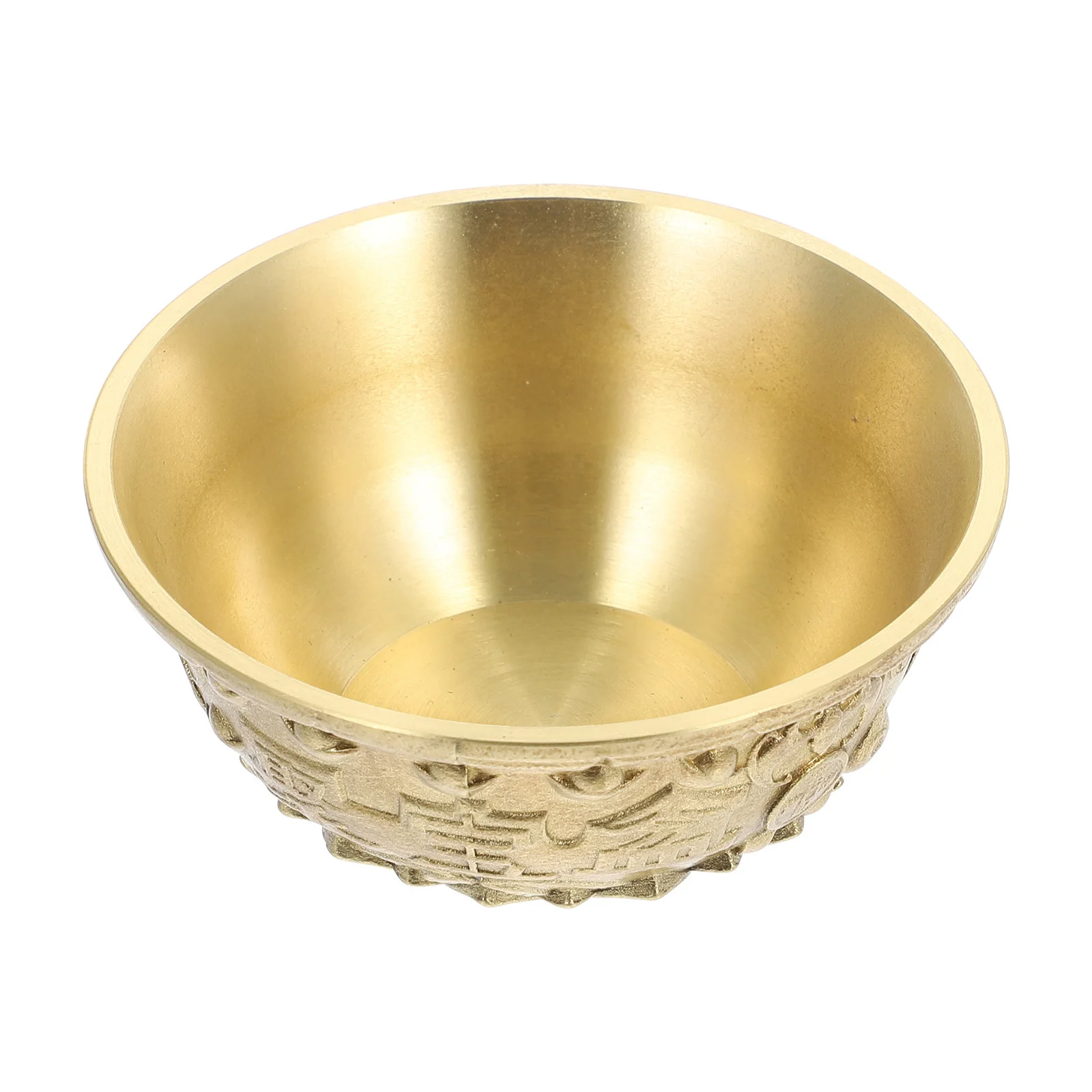

Brass Treasure Basin Decor 3D Relief Feng Shui Craft For Living Room Office Desktop Home Ornament Cornucopia Decor