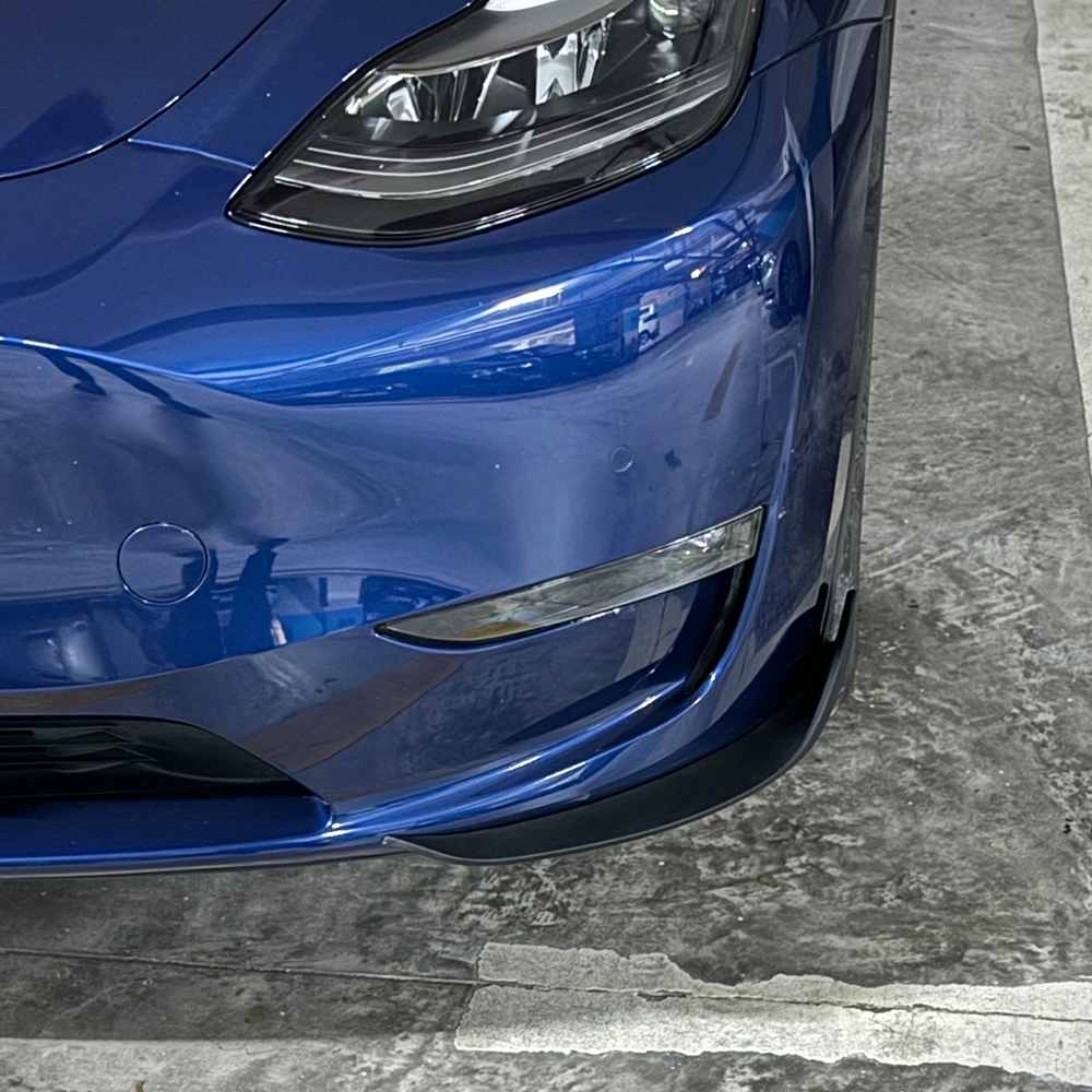 

For Tesla Model Y 2018--2024 Front Bumper Lips Splitter Spoiler Body Kit Accessories 2 Pcs