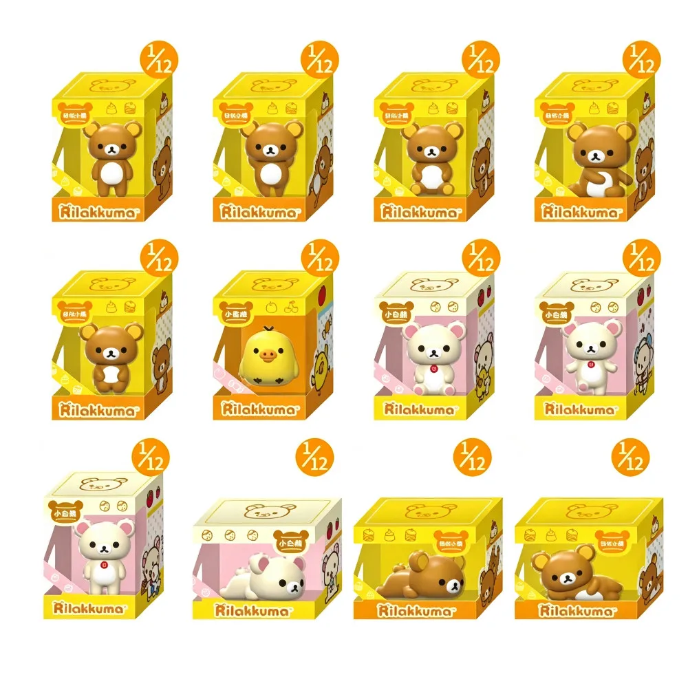 Rilakkuma Mini-Bohnenfigur Überraschungsbox Niedliche Kleine Puppe Schreibtisch-Dekoration Kawaii Sammlerstück Überraschungsgeschenke für Fans – Detail 3