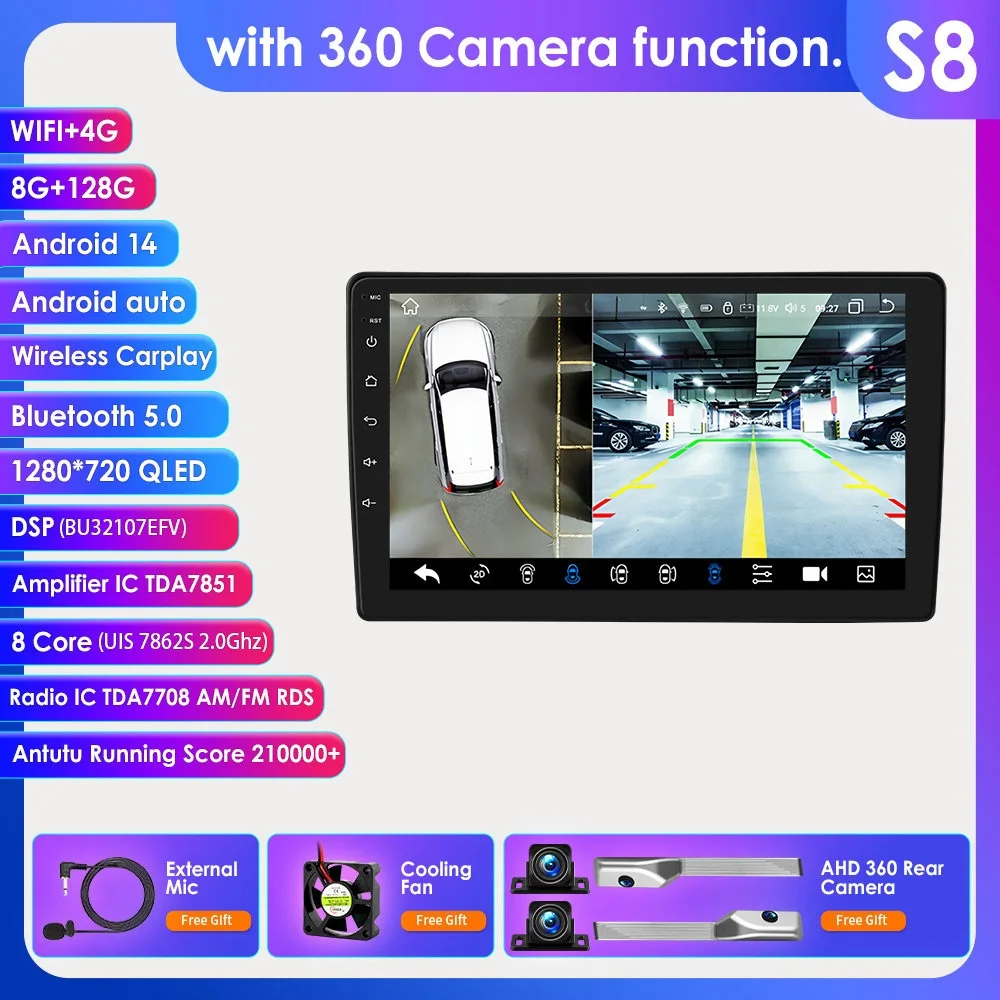 Hizpo autoradio voor Citroen C2 C3 2001 2002 2003 - 2010 Android multimediaspeler GPS-navigatie Draadloos Carplay QLED touchscreen auto met frame RDS stereo