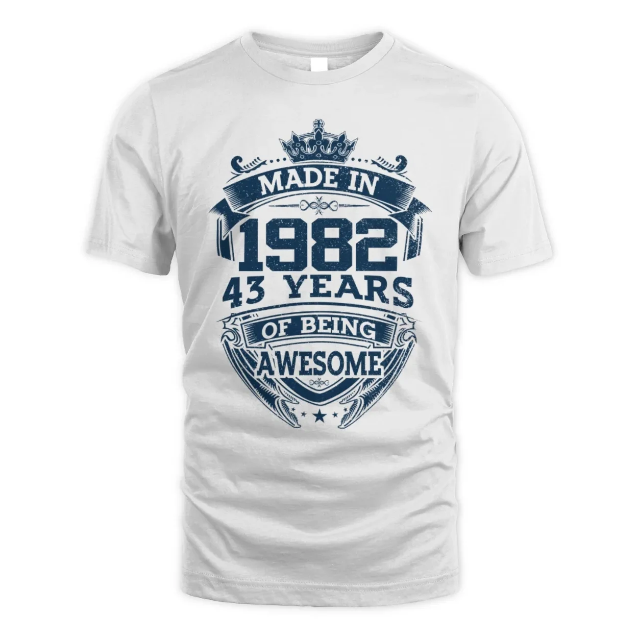 

Футболка на день рождения 43 года ex ort Sve round Ne Youth Faion Stand Fit Spring 2025 Сделано в 982 гг.