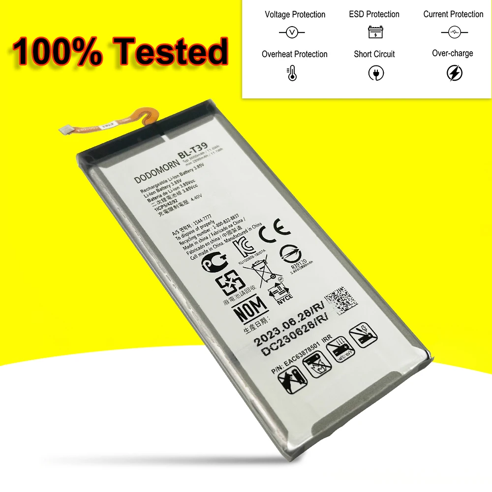 New 3000mAh BL-T39 Battery For LG G7 ThinQ G710 Q7+ LMQ610 Phone Replacement High Quality