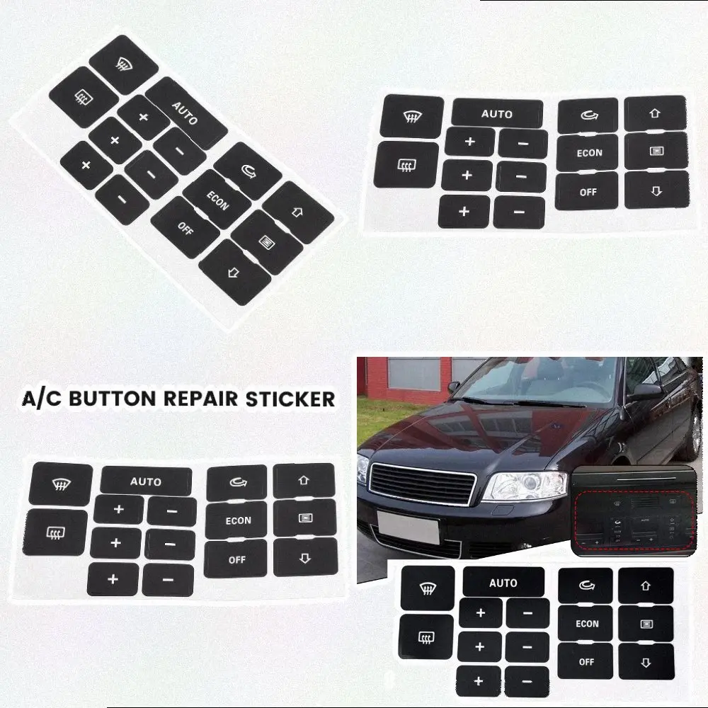 High Quality A/C Dash Button Repair Kit Scrath Decal Stickers Decoration Interior Protective Cover High Quality